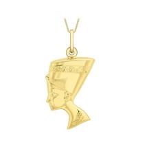 Carissima Gold 9 ct Yellow Gold Large Nefertiti Pendant on Curb Chain Ne... - $556.00