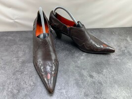 Antonio Melani Boots Women 8.5M Barrister Shoes Brown Leather Pointed To... - $27.54