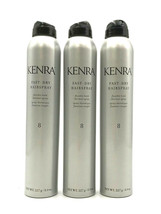 Kenra Fast-Dry Hairspray Flexible Hold Thermal Spray #8 8 oz-Pack of 3 - £38.66 GBP