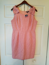 Monteau Ladies Pink Size Large Lined 100% Polyester Bow Shoulder Dress (NEW) - £22.17 GBP