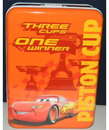 Walt Disney&#39;s Cars Large Illustrated Rectangle Storage Box Tin, NEW UNUSED - $17.41