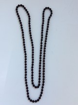 Costume Jewelry Black And Red Necklace  - Length Approximately 29&quot; - $4.00