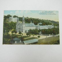 Postcard Quebec Canada Sainte Ste Anne De Beaupre Basilica &amp; Surrounding Antique - £7.96 GBP