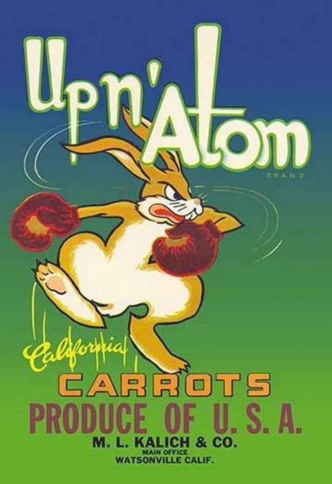 Up N' Atom California Carrots - Art Print - $21.99 - $196.99