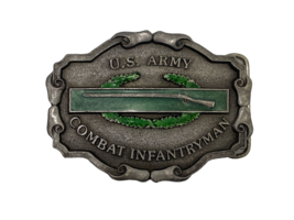 Vintage 1985 Bergamot Brass Works U.S. Army Combat Infantryman Belt Buckle USA - £33.43 GBP