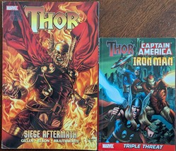 Marvel Thor Siege Aftermath 2010 &amp; Thor, Captain America, Iron Man Triple Threat - £6.35 GBP