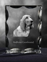 Redbone coonhound , Cubic crystal with dog, souvenir, decoration, home decor - £66.74 GBP