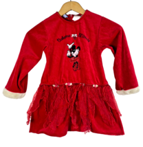 Minnie Mouse Dress Ballerina 5T World of Disney Red Party Christmas Vintage - $27.83