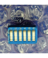 AMP 6 Position DIP Switch Rocker Blue 3-435640-7 (LOT of 5)  w/protectiv... - $6.70