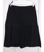 LARRY LEVINE LADIES BLACK LINEN/RAYON A-LINE GORED SKIRT-6-NWT-$60-NICE - $27.94 CAD