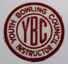 YOUTH BOWLING COUNCIL INSTRUCTOR YBC VINTAGE SEW ON PATCH RETRO SPORTS A... - $14.99