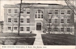 Des Moines Iowa Drake Univ Conserv or Music 1909 to Pleasantville IA Postcard X8 - £5.53 GBP