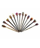 Assorted Wholesale Natural Tumbled Healing Gemstone Chonta Wooden Hair Stick Cho - £55.72 GBP - £148.58 GBP