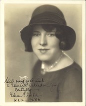Edna Fischer &quot;San Francisco&#39;s First Lady Of Radio&quot; Inscribed DOUBLE-WEIGHT Photo - £59.81 GBP