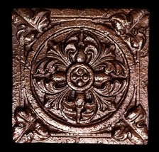 Ancient Greek Rosette Kitchen Backsplash Decorative Relief Tile DARK BRONZE - $699.54 MXN