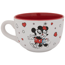 Mickey and Minnie Mouse I Love You 29oz Soup Mug White - £18.07 GBP