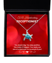 Receptionist New Job Promotion Necklace Birthday Gifts - Turtle Pendant  - £39.92 GBP