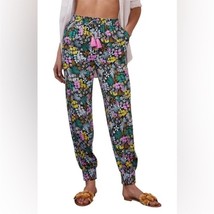 BODEN Cecilia Cuffed Pants Jungle Floral Multi Viscose Pull On Jogger Si... - $728.29 MXN