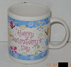 Happy Secretary&#39;s Day Coffee Mug Cup By Betallic inc Purple yellow Blue ... - $9.90