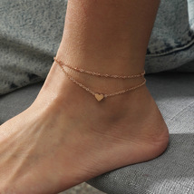 Fashion Double layer Heart shaped Alloy Anklet - £11.60 GBP