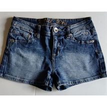 Justice Jeans Girls Shorts Size 14R Stretch Denim Med Wash Blue - $10.84