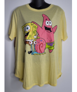 Spongebob Squarepants &amp; Crew Graphic T-Shirt XXL Short Sleeves Nickelodeon - £14.61 GBP