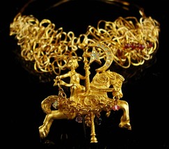 Fabulous Pegasus statement Necklace - signed kirks folly brooch - flying horse - - £179.85 GBP