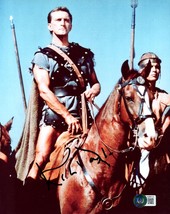 KIRK DOUGLAS SIGNED AUTOGRAPHED 8X10 PHOTO SPARTACUS ON HORSE BECKETT BA... - £154.17 GBP