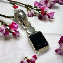 Silpada Sterling 925 Silver Black Onyx Rectangle Pendant S1215 - $24.93