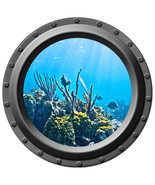 Blue Cove Reef Design 2 - Porthole Wall Decal - $14.00