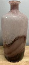 Pier 1 Imports Vase Blown Glass Pink Brown Purple Large 16” Tall - £51.30 GBP