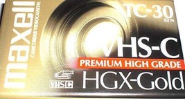 Maxell TC-30 Premium High Grade HGX-Gold Blank VHS-C Video Cassette Tape... - $12.73