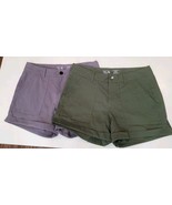 Lot Of 2 - Mountain Hardware Shorts Women 8/28 Green Gray Hiking Outdoor - £30.47 GBP