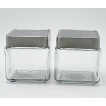 Anchor Hocking #85753 1 qt. Stackable Glass Square Jar w/ Metal Lid - £27.83 GBP