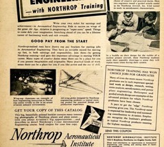 1949 Aviation Northrop Institute Advertisement Aeronautical Engineering CA - $32.50