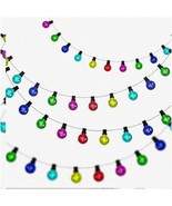 Colorful Glow Festive String Lights - 2D Clic Bulb Banner Kit for Birthd... - $49.30 CAD