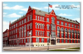 Medical and Dental School St Louis University Missouri MO UNP Linen Postcard Z5 - £2.92 GBP