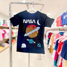 Hollywood The Jean People NASA Short Sleeve Flip Sequin Graphic Tee Boys... - $19.80