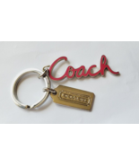 Coach Keychain Pink In Cursive Writing Silver Tone New - $30.47