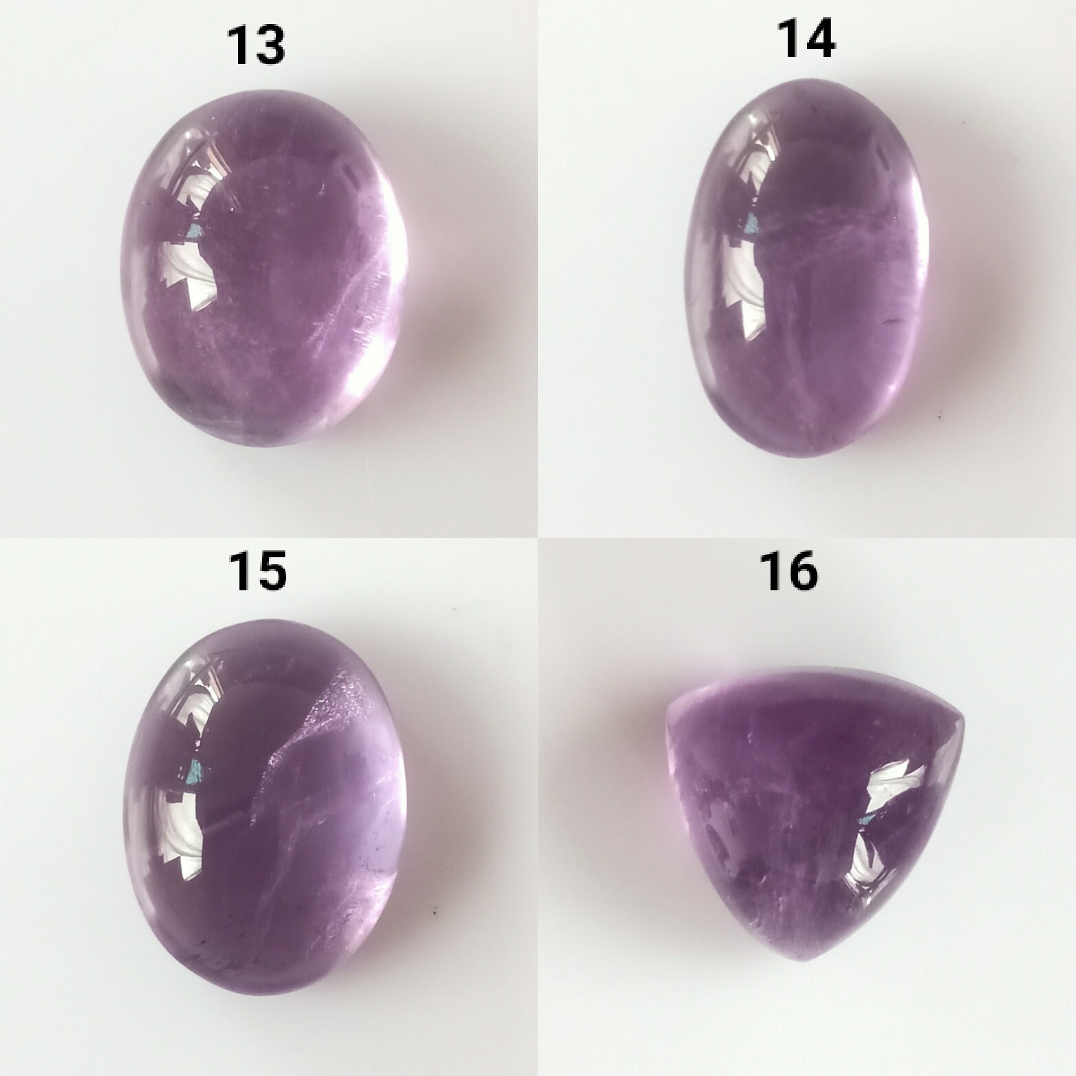 Natural Amethyst, Amethyst Cabochon, Medium, Oval ,Pear Shape, Trillion,... - $11.00