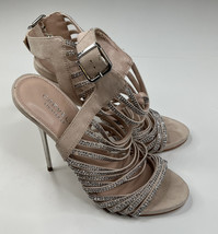 carvela kurt geiger women’s size 9 beige Strappy high heel shoes K7 - $34.75