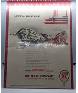 Original 1947 Magazine Print Ad TEXACO CHIEF Fire-Chief Dalmatian  - $13.56 CAD