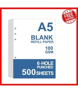 Versatile 5-Pack A5 Blank Paper - 100 Sheets Each, Perfect for Bullet Jo... - $699.08 MXN