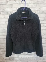 Avalanche Fuzzy Black Fleece Full Zip Jacket Long Sleeve Size Large Pola... - $23.00