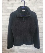 Avalanche Fuzzy Black Fleece Full Zip Jacket Long Sleeve Size Large Pola... - $23.00