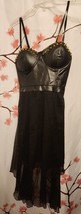 NWT New With Tags Women&#39;s Lydia U.S.A. Black High Low Spiked Dress Size ... - £31.34 GBP