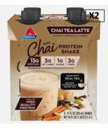 Atkins Iced Protein Shake, Chai Tea Latte Flavor, 15g of Protein (2) 4-P... - $558.97 MXN