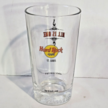 Hard Rock Cafe St Louis All is One Pint Beer Glass Budweiser Logo in Base - $14.92