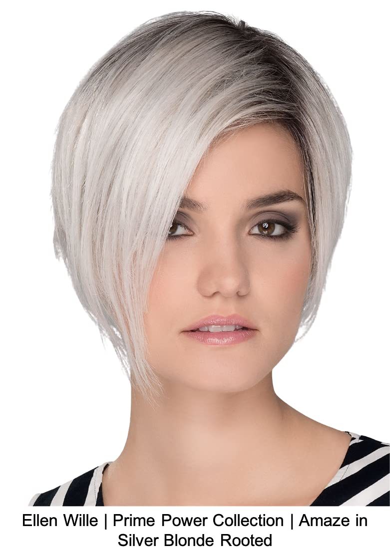 AMAZE Lace Front Mono Part Human Hair/Heat Friendly Synthetic Blend Wig by Ellen Item image 10
