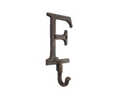 [Pack Of 2] Rustic Copper Cast Iron Letter F Alphabet Wall Hook 6&quot;&quot; - £35.92 GBP